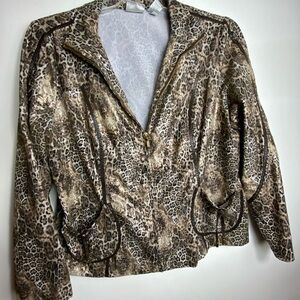 ZENERGY CHICOS SZ 2 BROWN GOLD LEOPARD ANIMAL